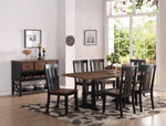 ZUN Natural Solid wood Dark Brown hues Set of 2 Chairs Dining Room Seatings Chair HSESF00F1571