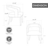 25.79" Wide Modern Barrel Open Back Upholstered Accent Chair with Wooden Legs Chairs for W3118P254206