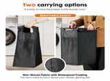 Laundry Hamper with 1 Pull-Out Removable Sorter Bags, Movable Wheels, Freestanding Clothes Basket 35109375