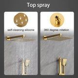 Shower System with Shower Head, Hand Shower, Slide Bar, Bodysprays, Shower Arm, Hose, Valve Trim, W928105126