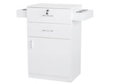 Barbershop Salon Locker / Hair Dryer Rack Drawer with Lock White 76190770