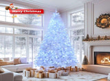 8 FT Pre-lit Artificial Christmas Tree, Hinged Xmas Pine Tree with 1500 Branch Tips, 500 Lights for 08319131
