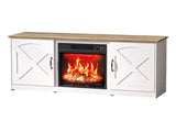 Brown top panel, washed white cabinet body, 133955cm, embossed particle 23980403