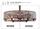 Dia 26.8 inch Chandelier Ceiling Fan ,Crystal Shade Ceiling Fan with Remote Control,3 ABS W1592P165561