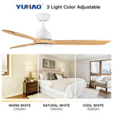 ZUN YUHAO 52 In.Intergrated LED Ceiling Fan Lighting with Remote Control W136779962