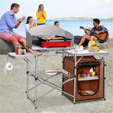 Foldable Camping Kitchen with Windscreen Bag 25195314