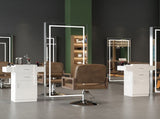 Barbershop Salon Locker / Hair Dryer Rack Drawer with Lock White 76190770