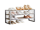 Farmhouse 3 Tier Shoe Rack, Gray, 30" W x 12" D x 18" H 53570635