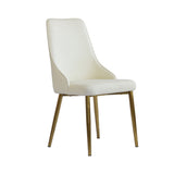 Modern PU sponge-filled dining chair, solid wood metal legs, suitable for restaurants, living rooms W1535119452