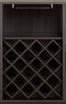 ZUN Espresso 2-Door Wine Cabinet with Stemware Rack B062P215513