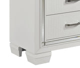 Glamorous Design Bedroom Furniture 1pc Nightstand of 2x Drawers White Finish Faux Alligator Embossed B01165196