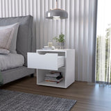 White Elegant Drawer Nightstand B062P175058
