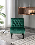 COOLMORE Modern Velvet Armless Accent Living Room Chair / Leisure Chair,Upholstered Fabric Button W39550124