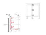 Black Corner Shelf with 3 Shelf B062P252160