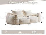 Giant Bean Bag Couch for Adults, Ultra Soft Fluffy Loveseat Bean Bag Sofa, Oversized Chase Lounge 23011521