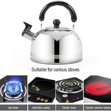 ZUN Induction Whistling Kettle, Tea Kettle, Kettle Made of Stainless Steel, 2L Hot Water Tea Pot for All 90205666