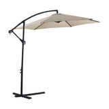 ZUN 10ft Cantilever Patio Umbrella, Offset Hanging Outdoor Table Umbrella with Tilt Crank, 6 Sturdy 19848697