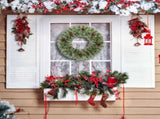 2 Pack 24in Pre-lit Christmas Wreath, Lighted Artificial Xmas Wreath with 100 Warm Lights and 150 22537616