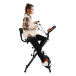 ZUN Home Folding Exercise Bike Black 91354164