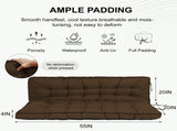 Outdoor Swing Cushions 55 Inch, Waterproof 4" Thick Porch Swing Cushion Replacement with Backrest 22469675