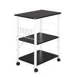 ZUN Baker's Rack 3-Tier Kitchen Utility Microwave Oven Stand Storage Cart Workstation Shelf 12245618