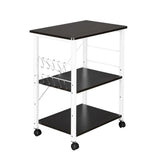 ZUN Baker's Rack 3-Tier Kitchen Utility Microwave Oven Stand Storage Cart Workstation Shelf 12245618