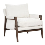 Kelly Mid-Century Modern Velvet Accent Armchair, White T2574P180239