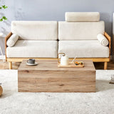 ZUN Light Wood Texture MDF Coffee Table - Simple Modern Style.Modern MDF coffee table with wood texture W1151P224732