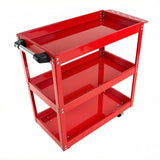 Upgrade 3-Tier Rolling Tool Cart with Lockable Wheels, Heavy Duty Steel Utility Cart, Kitchen Cart 76361782