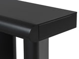 U_Style 47.6" Modern Painted Entryway Table with 2 Curved Drawers,Space-Saving Hallway Table with N711P285757B