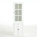 75.25'' Tall Display Cabinet with Single Tempered Glass Door, China Cabinet Hutch Cabinet with N845P279958W