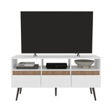 Aranjuez 47" Wide Tv Stand with Three Drawers, Three Open Shelves, Living Room, Tv Room White B200P253753