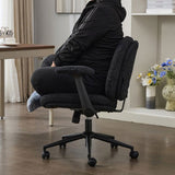 Cross Legged Chair with Flip-up Armrests, Cross Legged Office with Wheels, Comfy Swivel 26162829