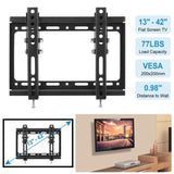 ZUN TV Wall Mount Bracket Tilt for 13"-42" LED/LCD/PLASMA Flat TV VESA 200x200mm 06874469