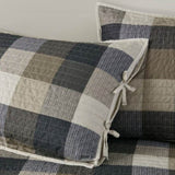 6 Piece Reversible Plaid Daybed Cover Set Neutral Daybed B035P266679