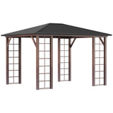 ZUN Gazebo with Galvanized Steel Roof 98874966