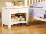 Karine Wooden Nightstand With One Drawer In White Finish SR014238
