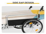 Q235 steel pipe 130*80*107cm bicycle trailer rack black 100kg cargo trailer with handrail 85722092