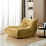 ZUN Teddy Fabric Fireside Chair, Lazy Floor Sofa Couches,Modern Armless Floor Lounge Chair, Comfy Accent W1765P183038