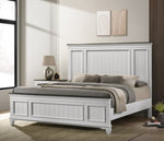 ZUN Clelane Wood Bedroom Set with Shiplap Panel King Bed, Dresser, Mirror, and two Nightstands T2574P202586