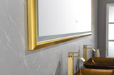84in. W x 48in. H Oversized Rectangular Black Framed LED Mirror Anti-Fog Dimmable Wall Mount W127291634