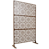 Outdoor & Indoor Privacy Metal Privacy 76" H48" W, Freestanding Decorative Privacy W465P193213