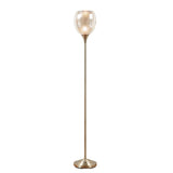 ZUN Uplight Floor Lamp with Mercury Glass Shade B03595709