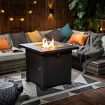 ZUN 28inch Square Fire Pit Table W853102853