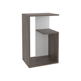 Everet 25" High 3-Tier Side Table Dark Walnut - White B200P286976