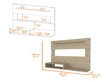 Forest Hills 3-Shelf Floating Entertainment Center Light Pine B06280068