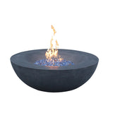 ZUN 42 Inch Outdoor Concrete Propane gas Fire Pit bowl in Dark Gray color W2620P182366