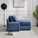 ZUN Modern Luxury Sofa Couch for Living Room Quality Upholstery Sleeper Sofa Bed Daybed Blue W1097P232984