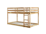 ZUN Solid Wooden , Solid Rubber Wooden Twin over Twin Loft Bed with Ladder ,Upper and Bottom Bed W504P191652