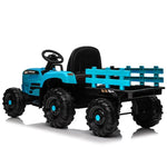 ZUN Ride on Tractor with Trailer,24V 400W Powered Electric Tractor Toy w/Remote Control,electric car for W1578P194692